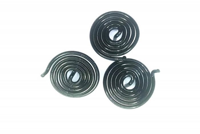 Black Wavy Round Anti Clockwise Spring