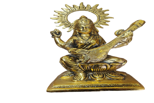 Brass Saraswati