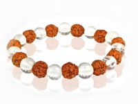 Rudraksh and Crystal Bracelet